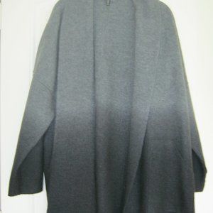 Eileen Fisher Wool Coat XL Ombre Gray